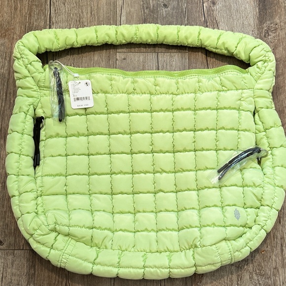 Free People Movement Quilted Carryall Pale Neon - Last One in Stock - Picture 7 of 11